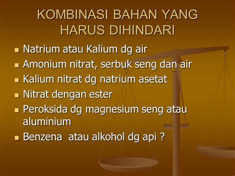 Bahan yang harus dihindari